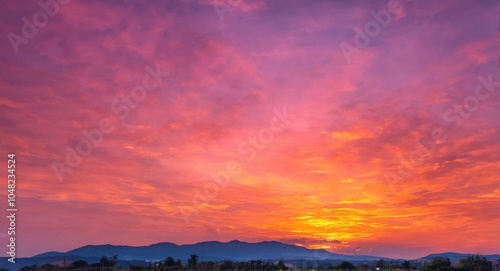 view of a beautiful rich sky