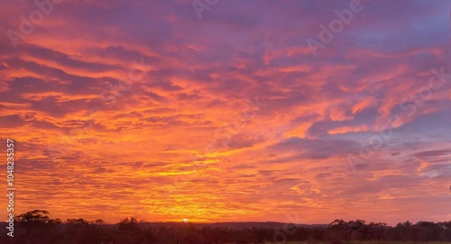 view of a beautiful rich sky