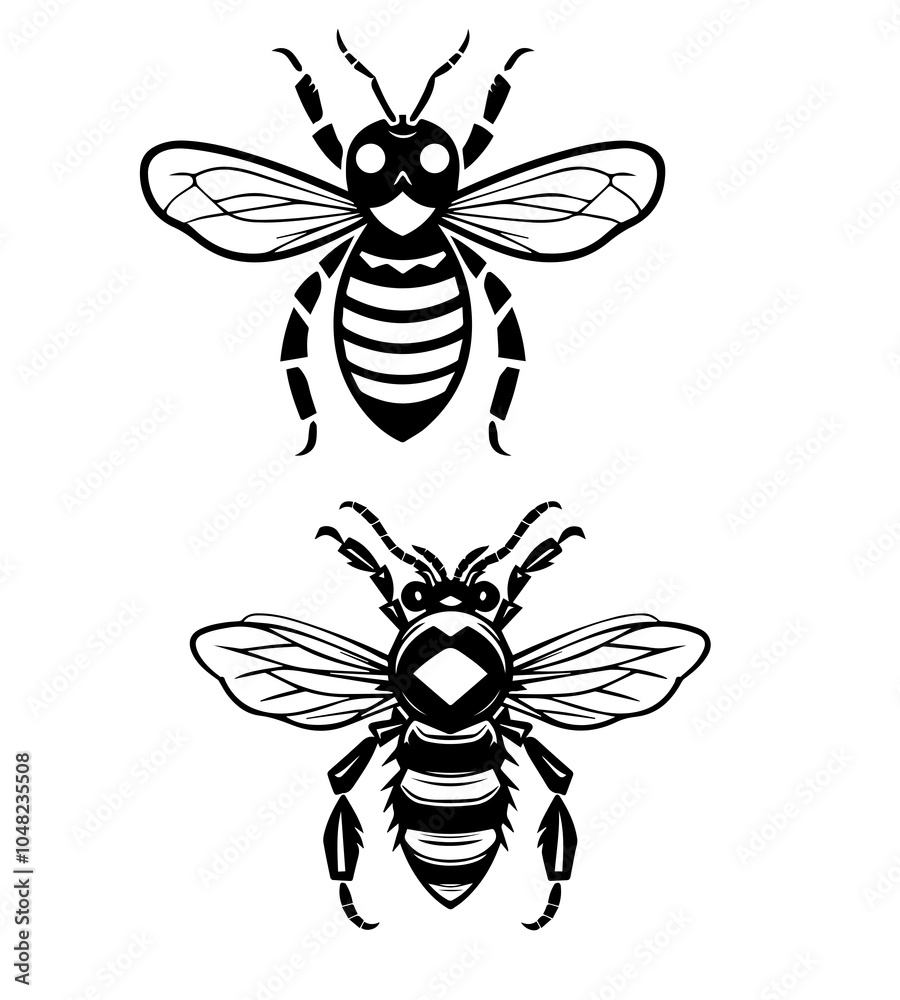 Fototapeta premium bee vector queen icon