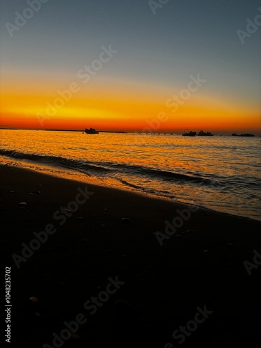 sunset on the beach