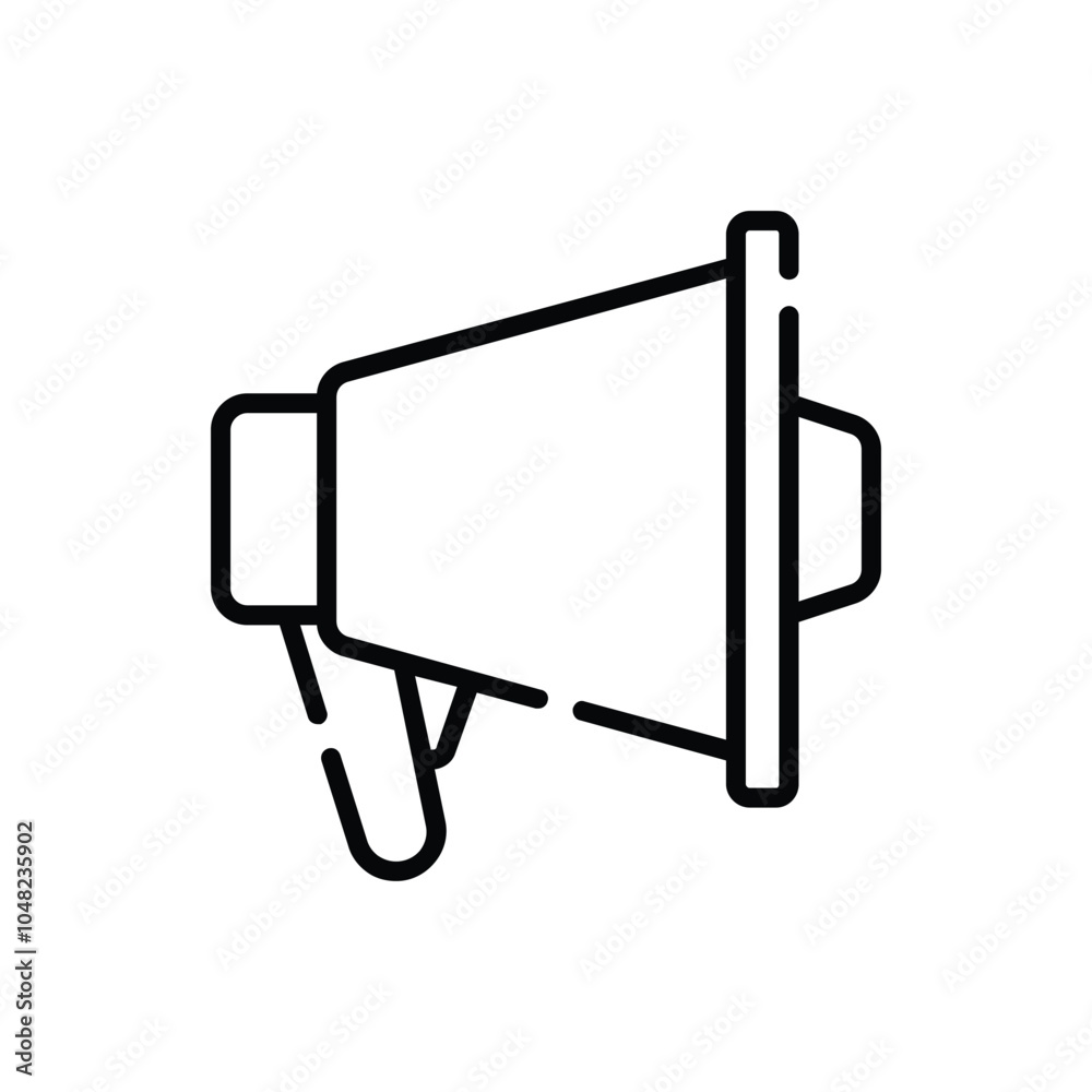 megaphone icon illustration line art style megaphone icon illustration line art style