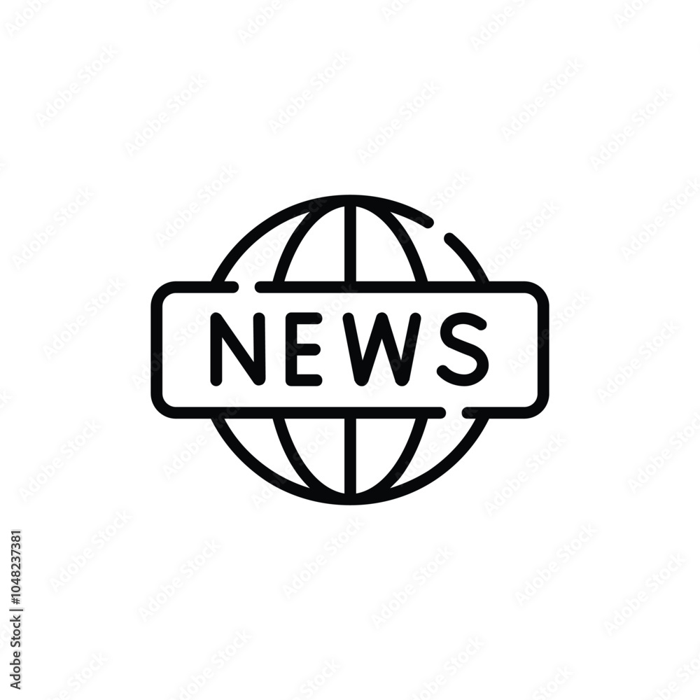 line art style news icon illustration line art style news icon illustration