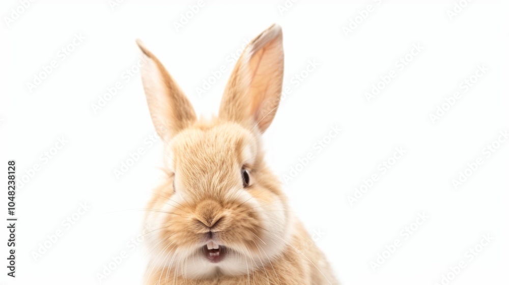 Adorable Bunny with Fluffy Fur and Cute Expression Adorable Bunny with Fluffy Fur and Cute Expression