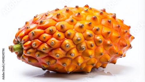 Macro Photography of Tucuma Fruit, Astrocaryum Aculeatum on White Background for Botanical Illustrations photo