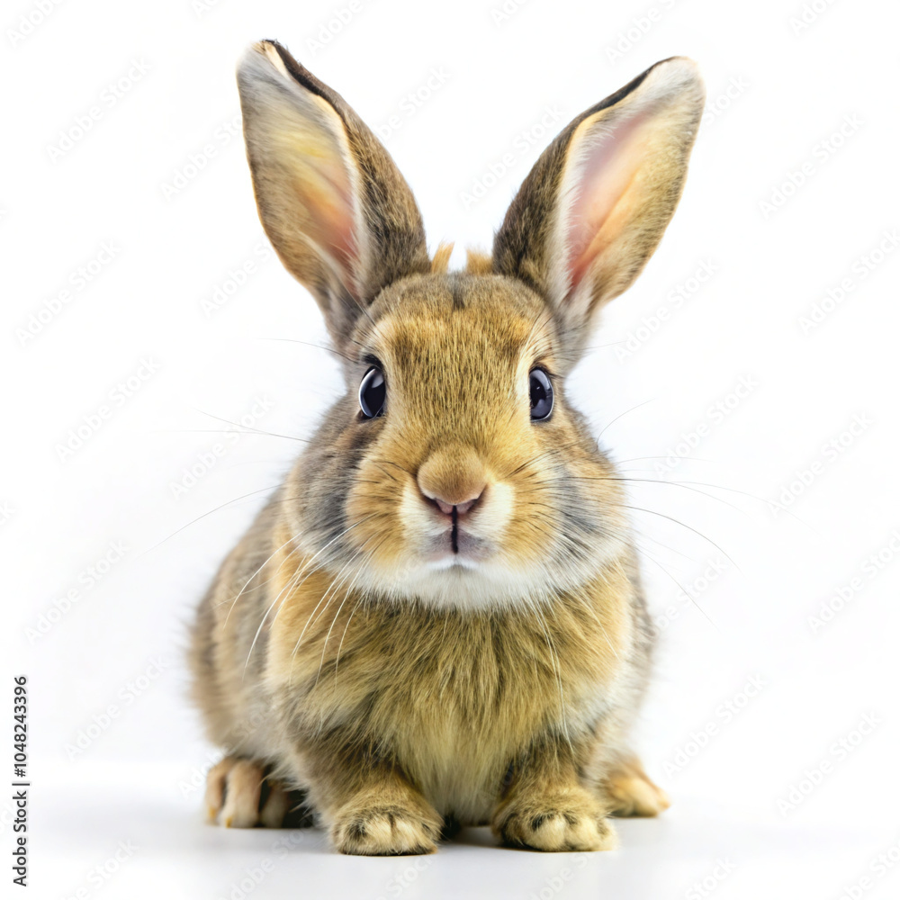 Fototapeta premium rabbit. rabbit, animal, isolated, bunny, mammal, pet, fluffy, white, fur, pets, hare, easter, brown, small, cute, domestic, animals, baby, furry, rodent, rabbits, farm, white background, grey, gray