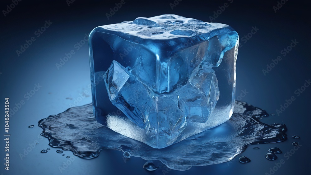 Obraz premium ice cubes on black background