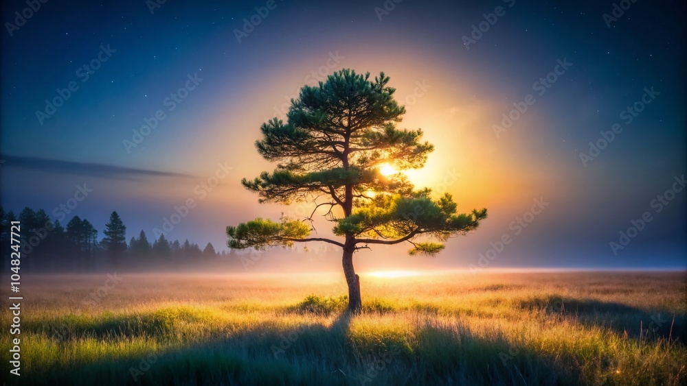 Minimalist Pine Forest Scene for Tranquil Nature Photography Minimalist Pine Forest Scene for Tranquil Nature Photography