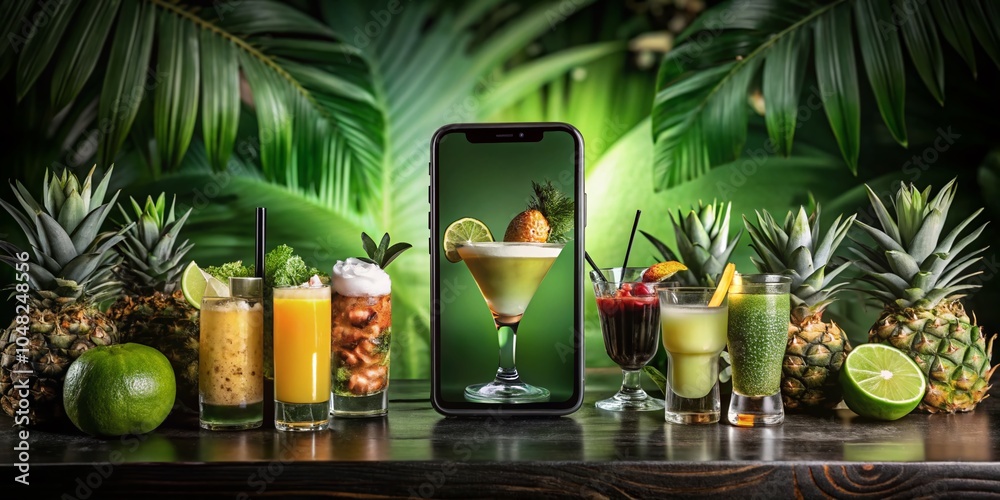 Mobile App Onboarding Screens Featuring Party Cocktails and Drinks in a Bar Setting for Website Development Mobile App Onboarding Screens Featuring Party Cocktails and Drinks in a Bar Setting for Website Development