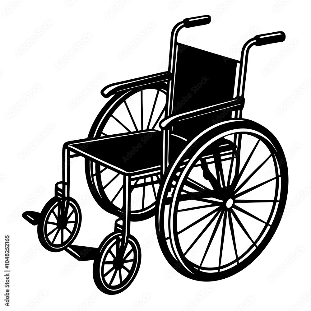 Wheelchair vector silhouette Wheelchair vector silhouette