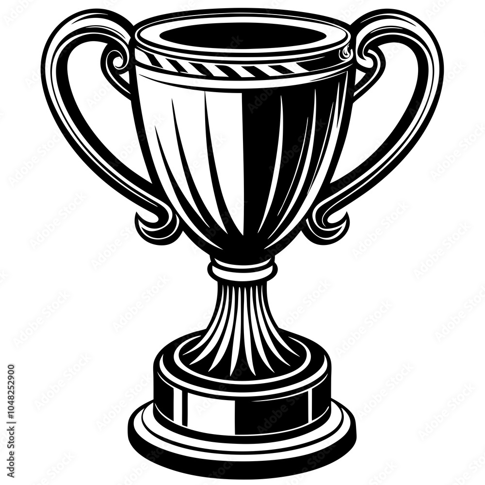 Trophy cup vector silhouette Trophy cup vector silhouette