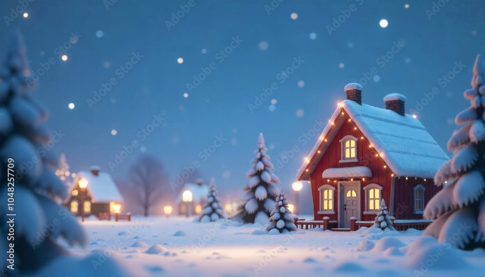 Christmas wooden houses landscape background Christmas wooden houses landscape background