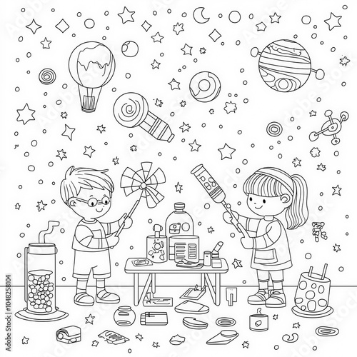 A science fair with kids sh...