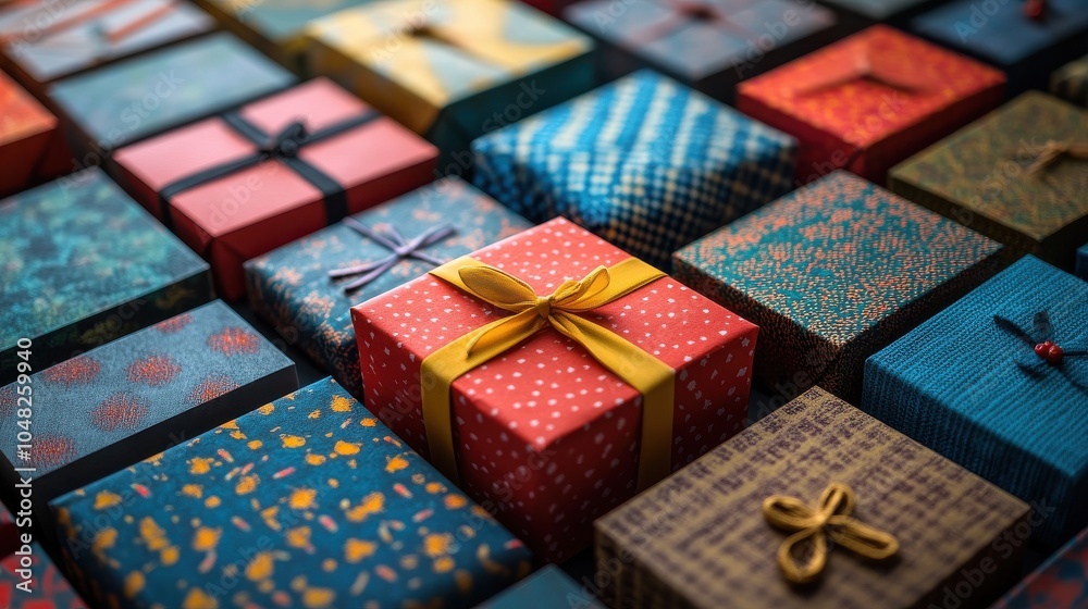 Set of colorful gift cards spread out, each with different patterns and textures, representing various themes. Set of colorful gift cards spread out, each with different patterns and textures, representing various themes.
