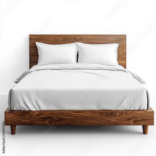 Empty Bed Isolated