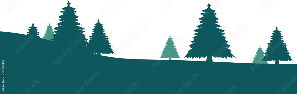 Obraz premium Forest Tree Silhouette