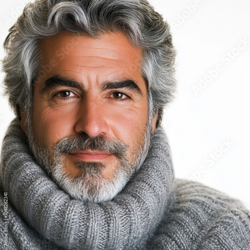 Older Casual Man Isolated