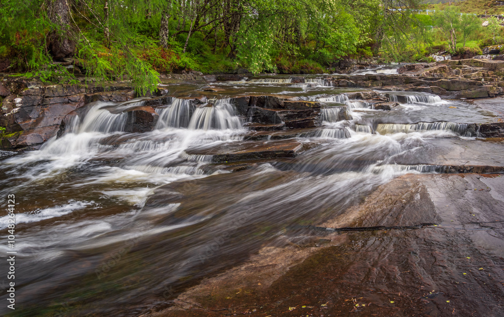 Fototapeta premium Cascade in Forest Panorama