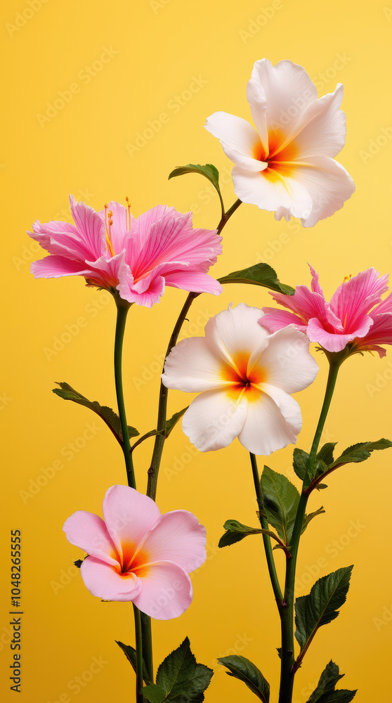 Elegant Floral Background with Vibrant Flowers and Solid Background for Product Advertisement and Branding Elegant Floral Background with Vibrant Flowers and Solid Background for Product Advertisement and Branding