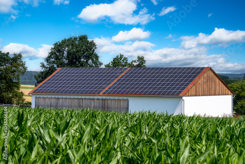 Obraz na płótnie Green Energy with Solar Collectors w salonie
