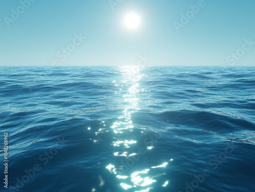 Calm Ocean Surface Reflecti...