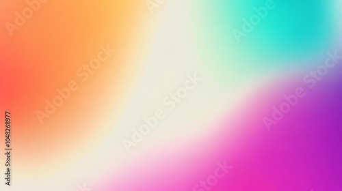 Wallpaper Mural Orange teal green pink abstract grainy gradient background noise texture effect summer poster design Torontodigital.ca