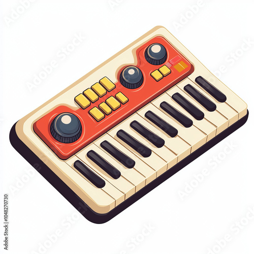 Electric Piano Isolated