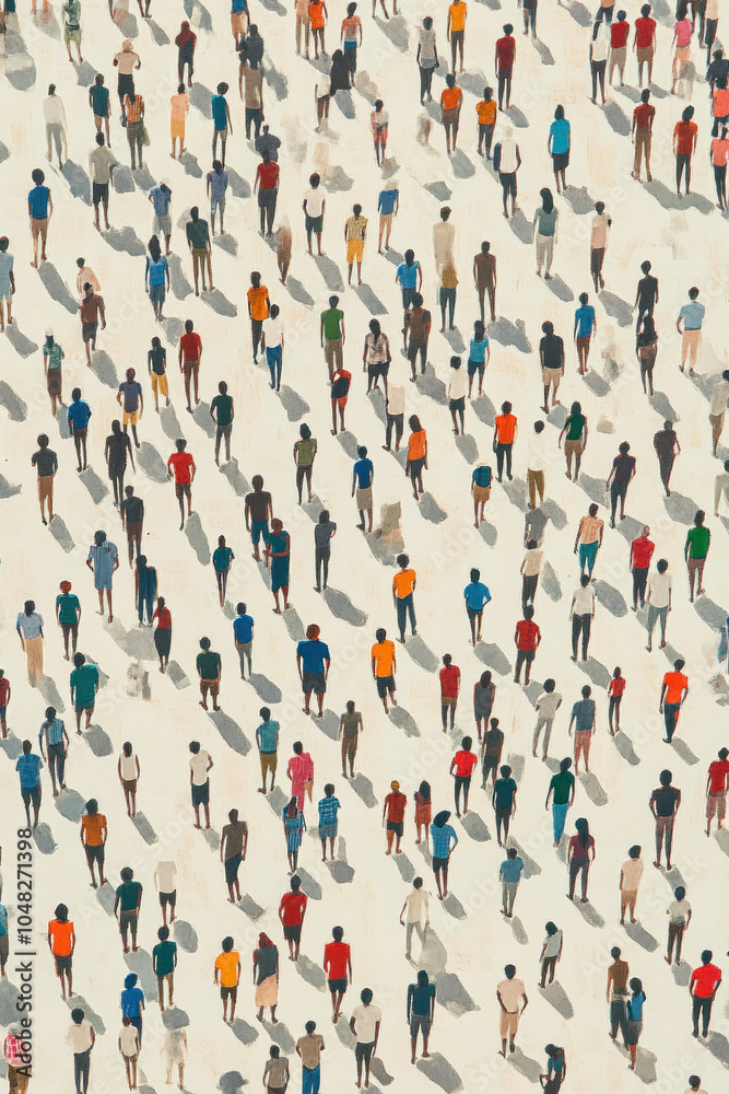 Fototapeta premium Full Body People On White Background