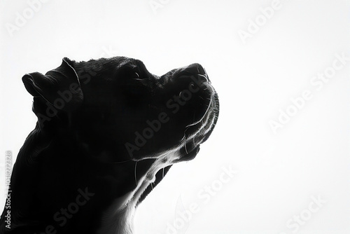 Detailed Dog Silhouette - B...