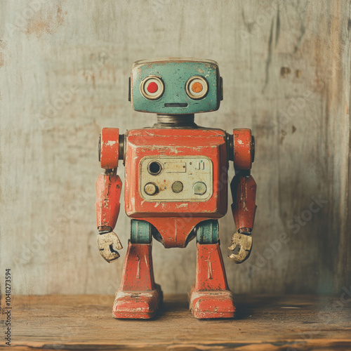 Vintage Robot Isolated