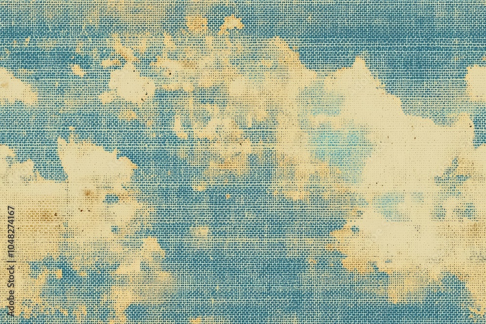 Fototapeta premium Seamless retro sky pattern on old paper , isolated on white background, , copy space for text,