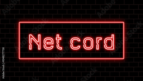 Net cord のネオン文字