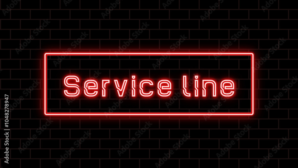 Service line のネオン文字 Service line のネオン文字