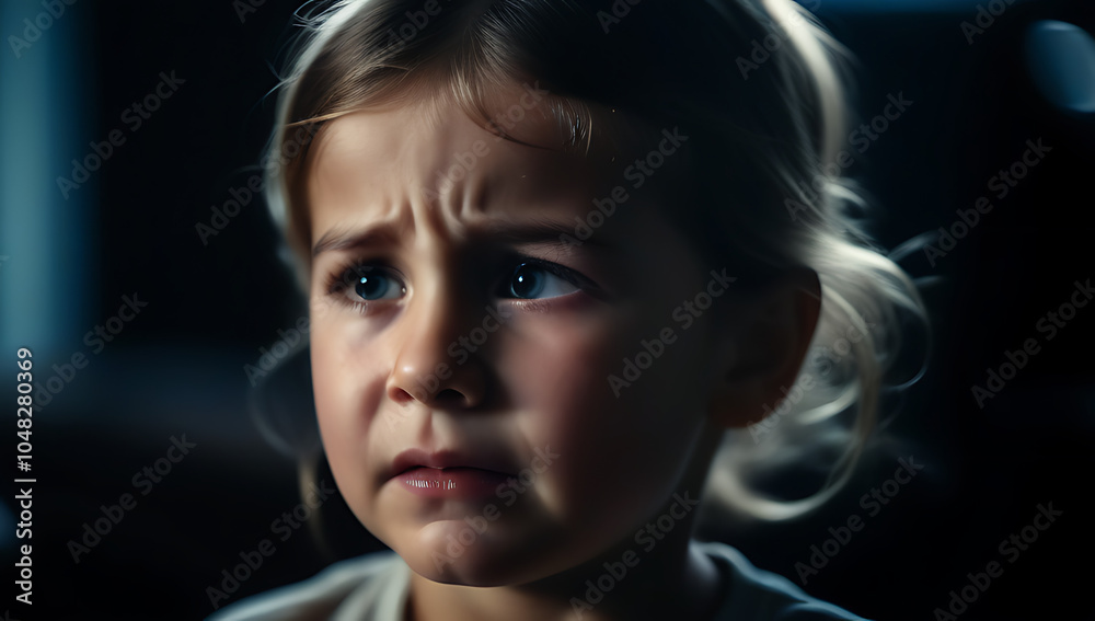 crying child enduring trauma mistreatment reflecting deep emotional pain