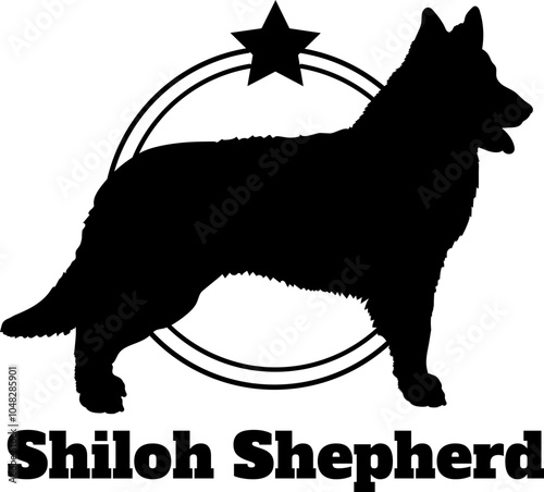 Shiloh Shepherd dog silhouette,  dog, dog breeds, logo, vector, silhouette, logo design, animal, illustration, icon, sign, design, black,  symbol, pet