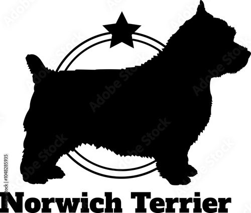 Norwich Terrier. dog silhouette,  dog, dog breeds, logo, vector, silhouette, logo design, animal, illustration, icon, sign, design, black,  symbol, pet photo