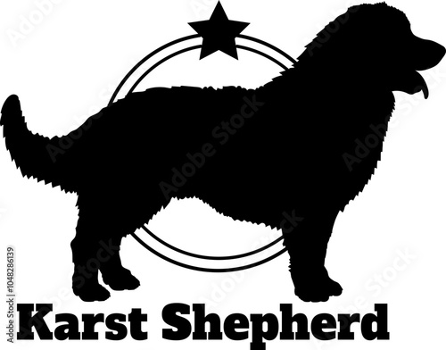  Karst Shepherd dog silhouette,  dog, dog breeds, logo, vector, silhouette, logo design, animal, illustration, icon, sign, design, black,  symbol, pet