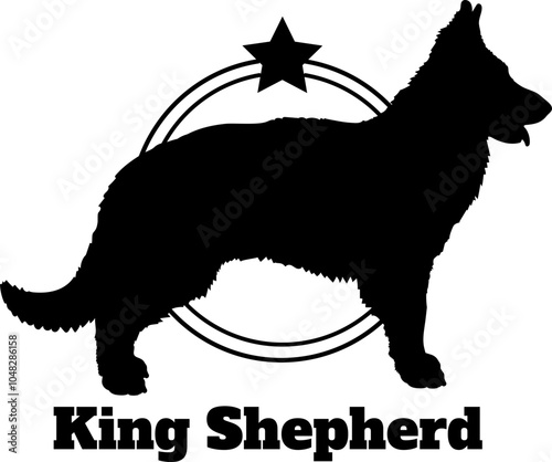 King Shepherd. dog silhouette,  dog, dog breeds, logo, vector, silhouette, logo design, animal, illustration, icon, sign, design, black,  symbol, pet