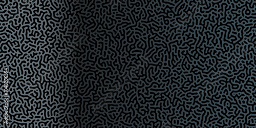 Abstract Reaction-diffusion Turing pattern natural texture blue gradient color scheme. Linear design with biological algorithm psychedelic background. Reaction-diffusion or truing patter