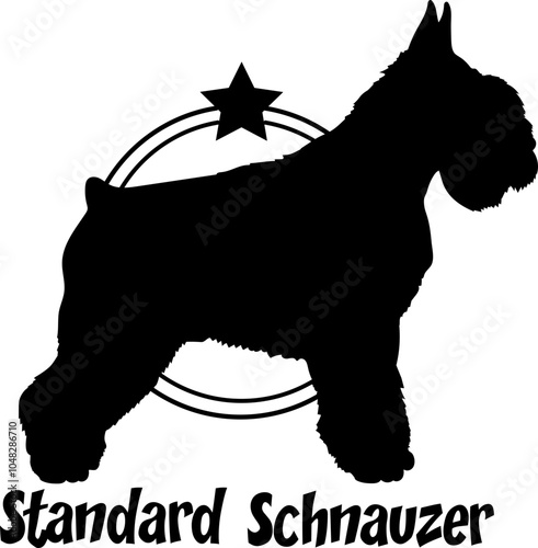 : Standard Schnauzer dog silhouette,  dog, dog breeds, logo, vector, silhouette, logo design, animal, illustration, icon, sign, design, black,  symbol, pet