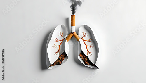 lungs intertwined cigarettes silent elegy damage caused smoking photo