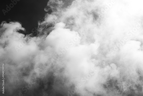 Fog or mist visualization isolated on transparent canvas. Distinct vapor burst image on luminous backdrop. Superior quality texture of vapor, shades, and haze png. Artistic depiction