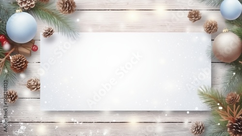 Christmas greeting card have free space in the middle 