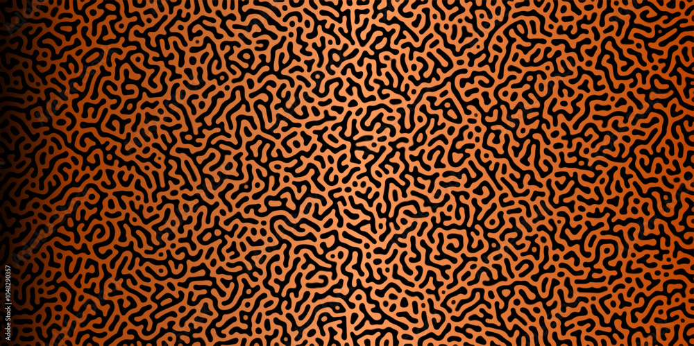 Abstract Reaction-diffusion Turing pattern natural texture orange gradient color scheme. Linear design with biological algorithm psychedelic background. Reaction-diffusion or truing patter Abstract Reaction-diffusion Turing pattern natural texture orange gradient color scheme. Linear design with biological algorithm psychedelic background. Reaction-diffusion or truing patter
