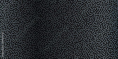 Abstract Reaction-diffusion Turing pattern natural texture blue  gradient color scheme. Linear design with biological algorithm psychedelic background. Reaction-diffusion or truing patter