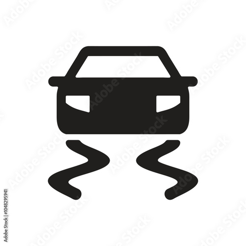 Traction Control Icon on white background