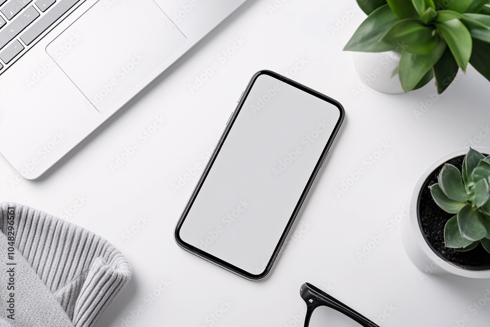 E-commerce website mockup on a mobile phone with product images, online shopping experience, responsive web design. E-commerce website mockup on a mobile phone with product images, online shopping experience, responsive web design.