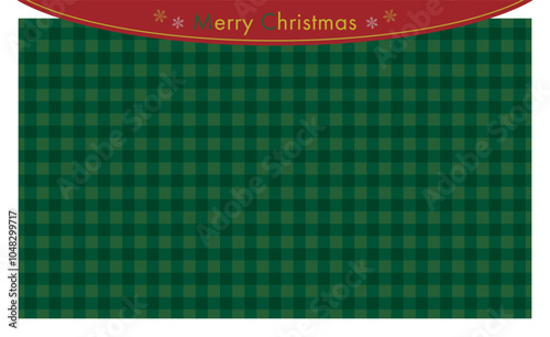 クリスマスカラーのチェック柄シームレスパターン/緑