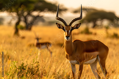 Antelope on the grassland