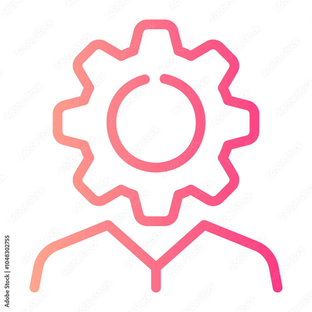 technician Line Gradient Icon technician Line Gradient Icon