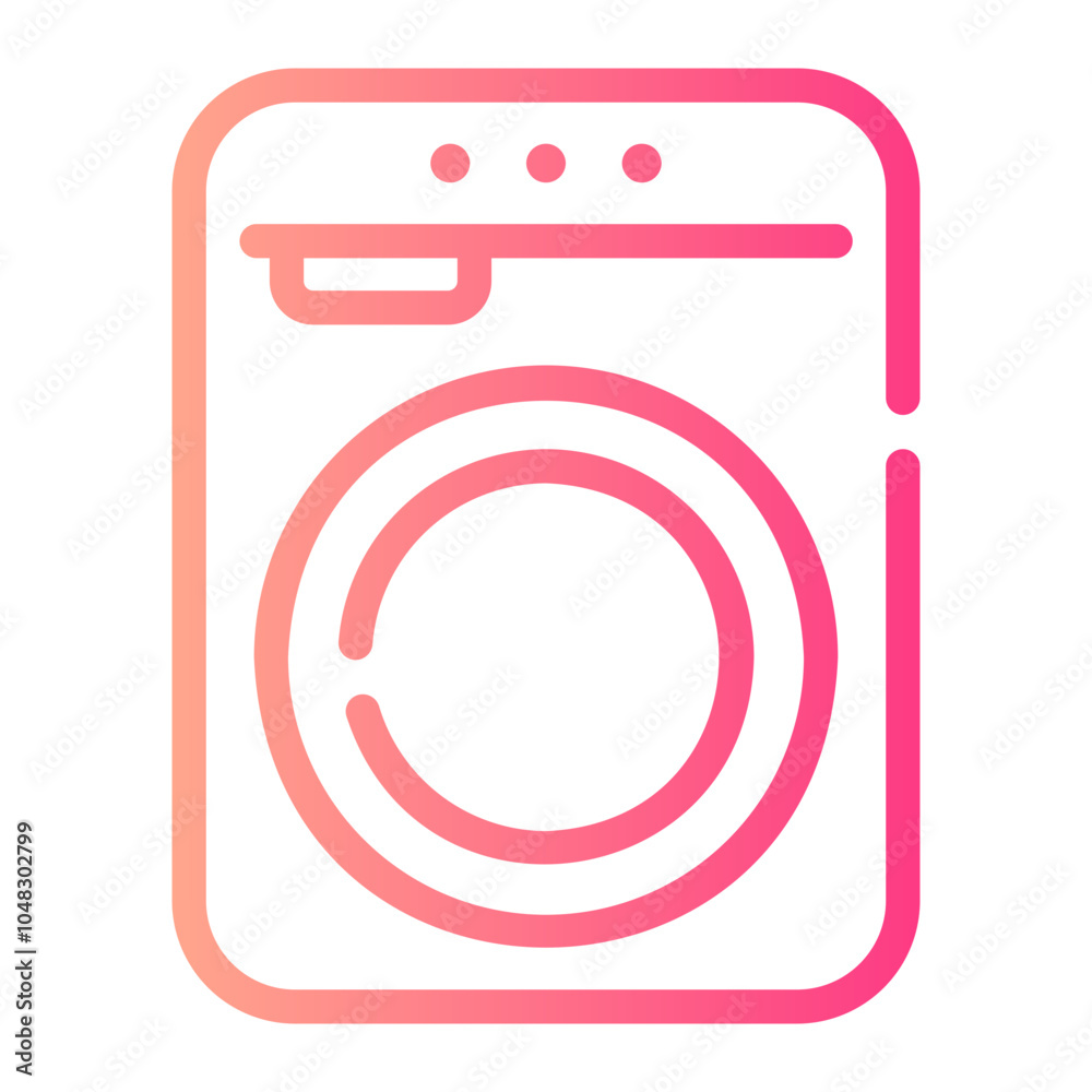 washing machine Line Gradient Icon washing machine Line Gradient Icon